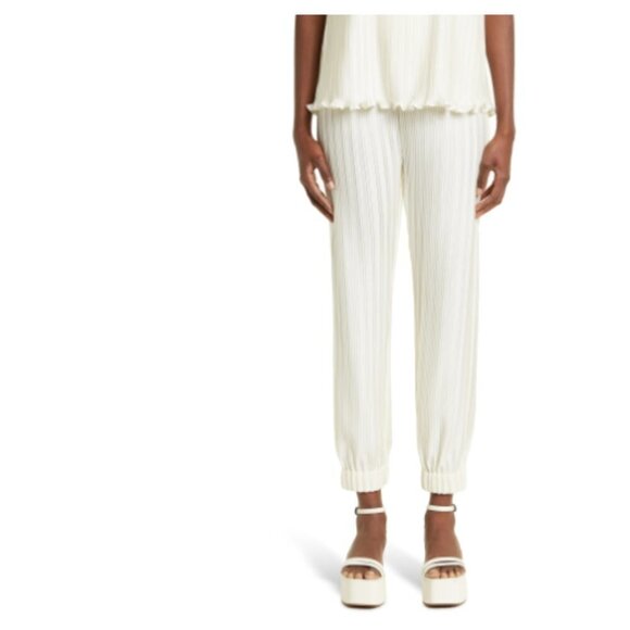 DEREK LAM 10 CROSBY NWT Bayley Pleated Pants Off White Size 10 - Picture 1 of 13